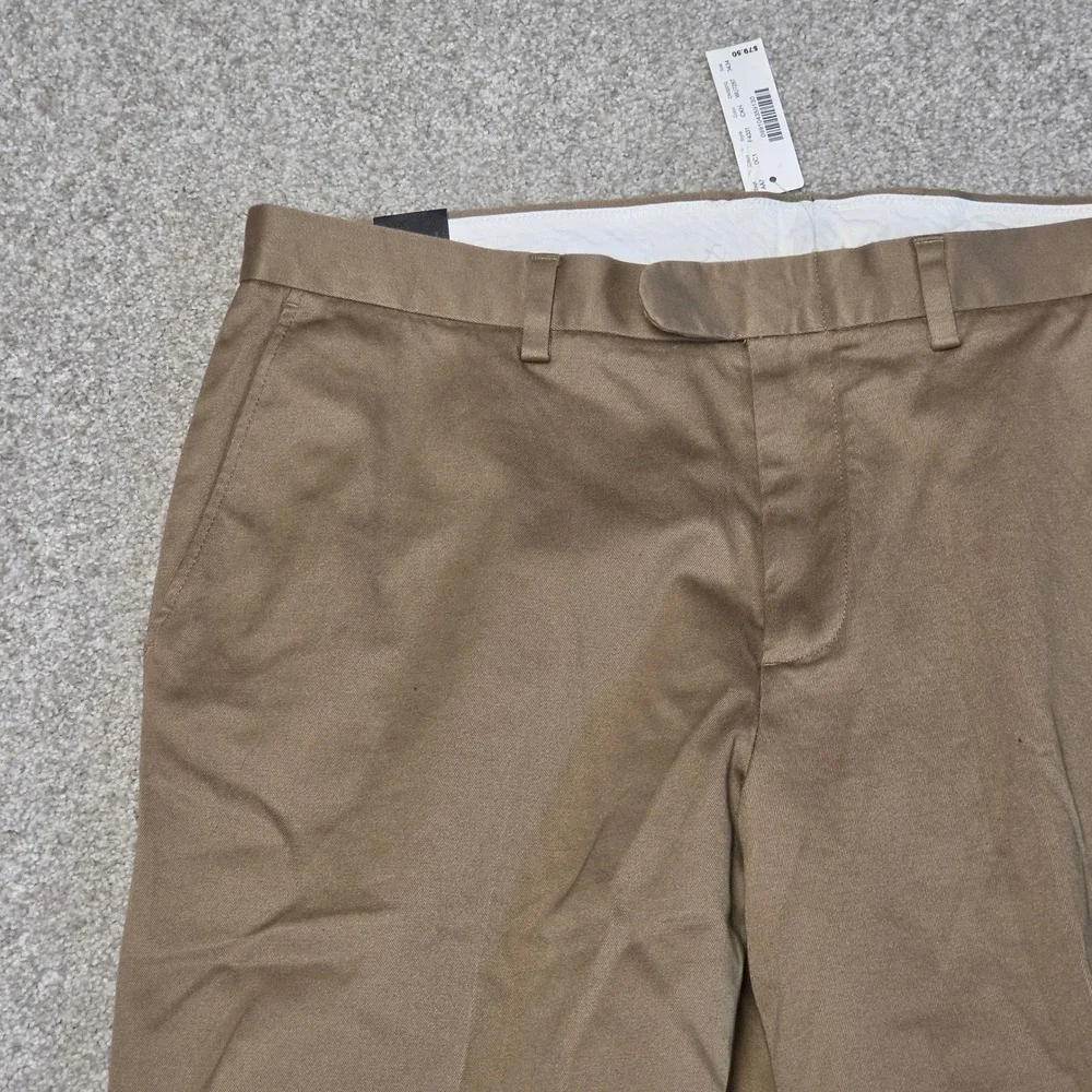 J.Crew Bowery Slim Stretch Dress Pants Mens 34x34 Khaki Tan F4031 NEW - Picture 8 of 10